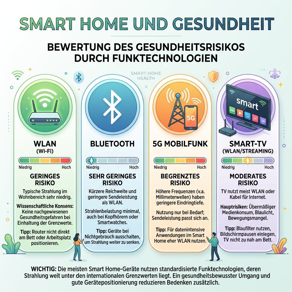 Balkendiagramm: Häufig berichtete Symptome bei Elektrosensibilität – Schlafstörungen 90%, Kopfschmerzen 75%, Konzentrationsprobleme 60%, Erschöpfung 45%
